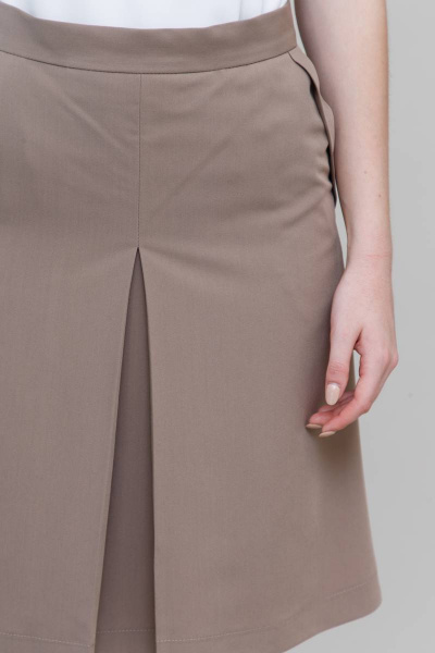 Юбка в складку укороченная с карманами для casual Domna 71093(170) кофейный - фото 5
