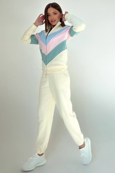 Костюм из трикотажных джоггеров и джемпера на молнии GO F3025/02-01.170-176 - фото 1