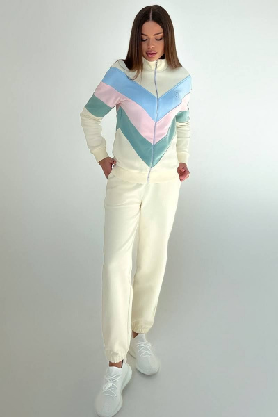 Костюм из трикотажных джоггеров и джемпера на молнии GO F3025/02-01.170-176 - фото 2