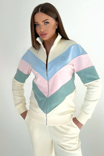 Костюм из трикотажных джоггеров и джемпера на молнии GO F3025/02-01.170-176 - фото 4