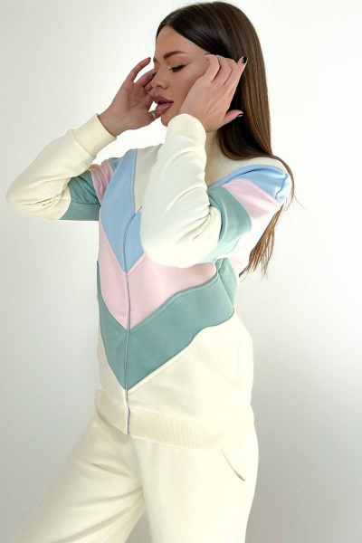 Костюм из трикотажных джоггеров и джемпера на молнии GO F3025/02-01.170-176 - фото 5