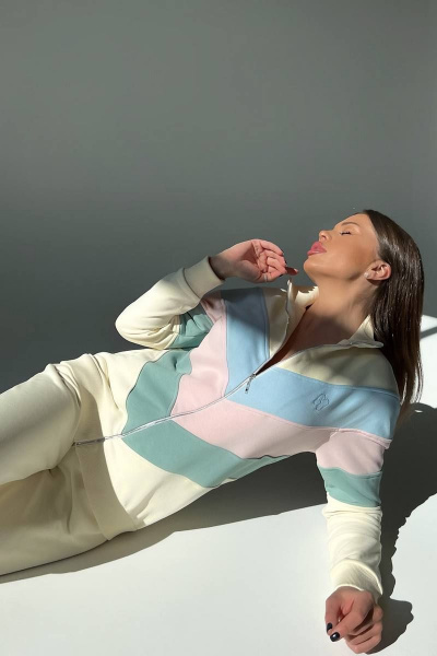 Костюм из трикотажных джоггеров и джемпера на молнии GO F3025/02-01.170-176 - фото 9