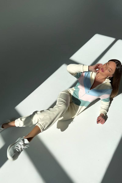 Костюм из трикотажных джоггеров и джемпера на молнии GO F3025/02-01.170-176 - фото 10