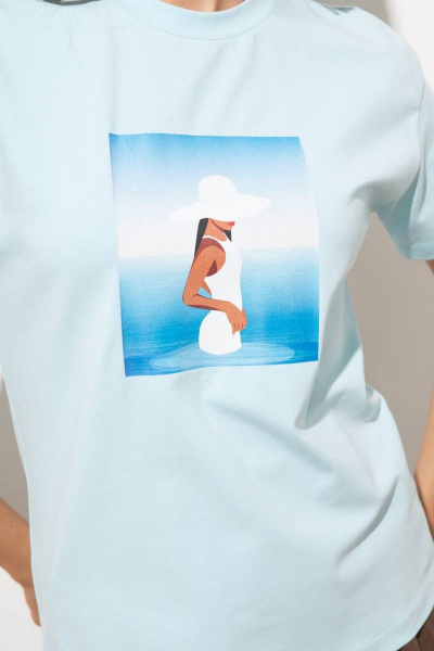 Летний джемпер с коротким рукавом и спущенным плечом Femme & Devur 30730 1.22F(170) - фото 3