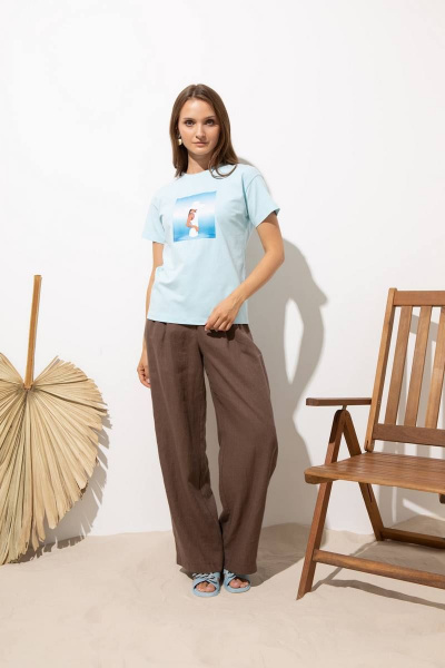 Летний джемпер с коротким рукавом и спущенным плечом Femme & Devur 30730 1.22F(170) - фото 2