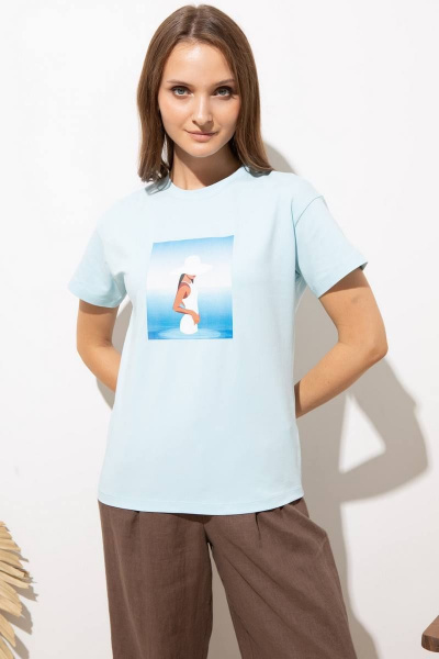 Летний джемпер с коротким рукавом и спущенным плечом Femme & Devur 30730 1.22F(170) - фото 1