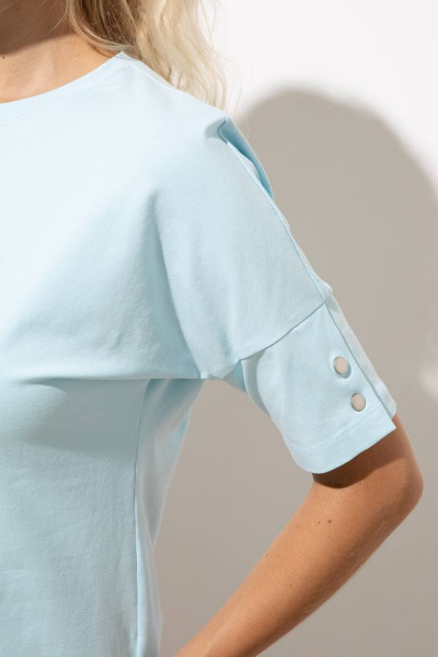 Летний прямой джемпер с вырезом лодочка и защипами Femme & Devur 30725 1.22F(170) - фото 3