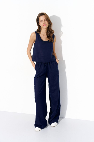 Брюки, топ Luitui R4027 темно-синий - фото 3