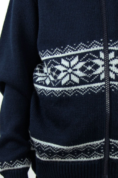 Демисезонный хлопковый жакет для мальчика с молнией Полесье С2104-21 1С1359-Д43 146 м.синий - фото 4