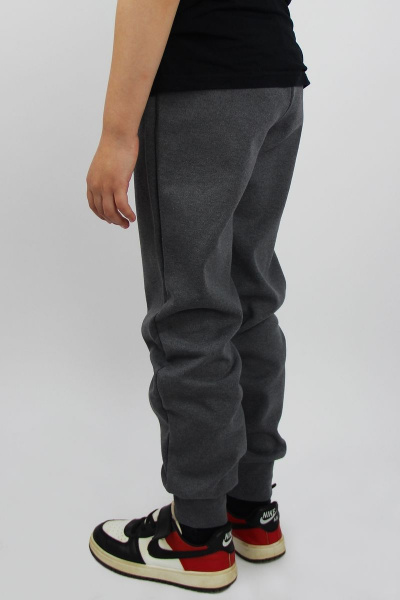 Зауженные трикотажные брюки из хлопка с эластичной тесьмой Полесье С8892-21 1С1252-Д43 134 т.стальной - фото 3