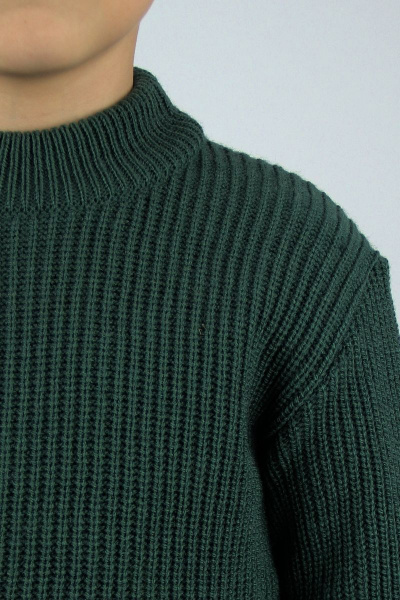 Джемпер из шерсти с круглым воротником для демисезона Полесье С9737-22 2С8743-Д43 146 мох - фото 3