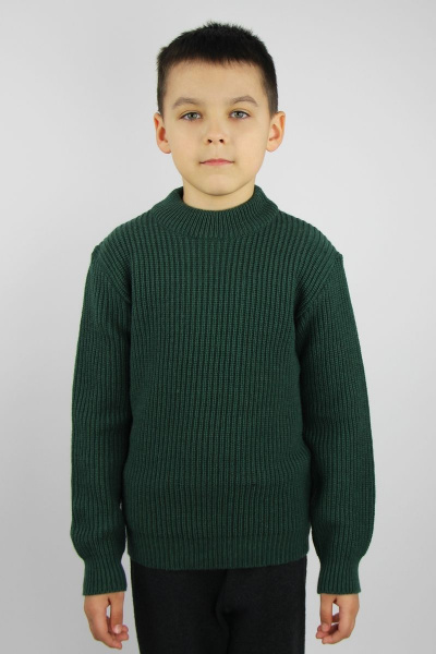 Джемпер из шерсти с стойкой-оборкой и длинным рукавом Полесье С9737-22 2С8744-Д43 170,176 мох - фото 1