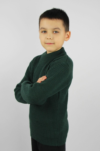 Джемпер из шерсти с стойкой-оборкой и длинным рукавом Полесье С9737-22 2С8744-Д43 182,188 мох - фото 2