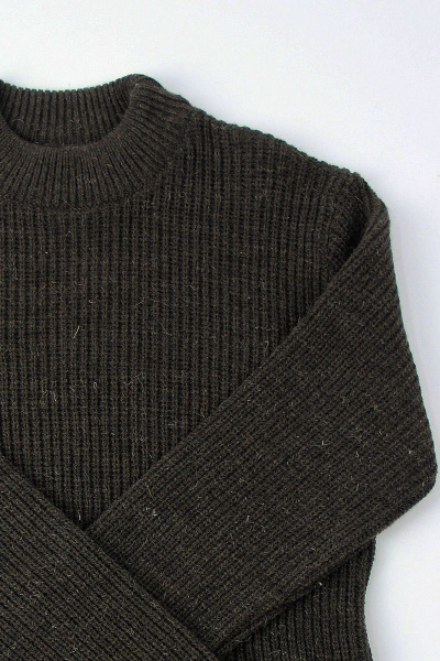 Джемпер из шерсти с стойкой-оборкой и длинным рукавом Полесье С9737-22 2С8744-Д43 170,176 чернозем - фото 2