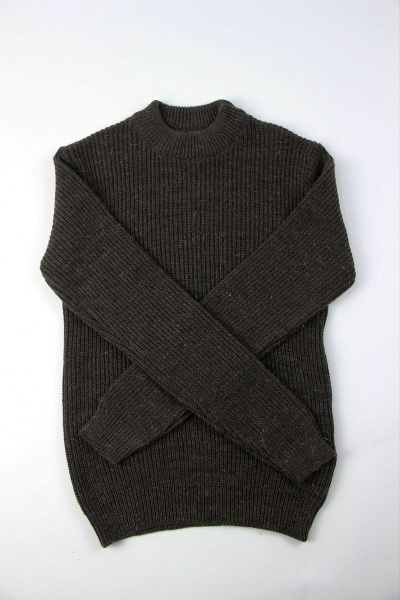 Джемпер из шерсти с стойкой-оборкой и длинным рукавом Полесье С9737-22 2С8744-Д43 170,176 чернозем - фото 1