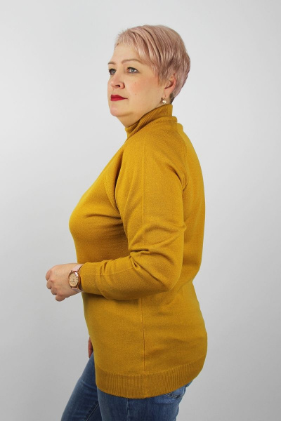 Демисезонный желтый свитер прямого силуэта с регланом Полесье С3316-15 5С1754-Д43 170,176 желтый - фото 2