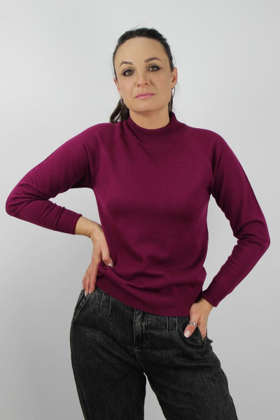 Демисезонный вязаный свитер прямого силуэта Полесье С3316-15 5С1754-Д43 170,176 мадера - фото 1