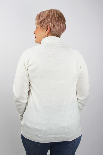 Демисезонный белый свитер прямого силуэта с регланом Полесье С3316-15 5С1754-Д43 170,176 суровый - фото 3