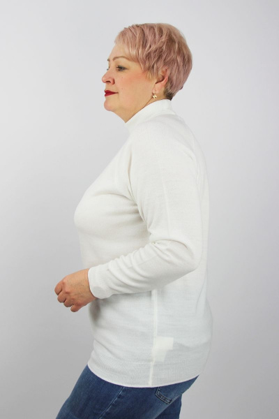 Демисезонный белый свитер прямого силуэта с регланом Полесье С3316-15 5С1754-Д43 170,176 суровый - фото 2
