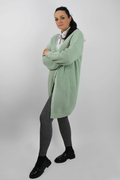 Леггинсы шерстяные серые цельновязанные с поясом Полесье С7785-18 9С8523-Д43 164 маренго - фото 1