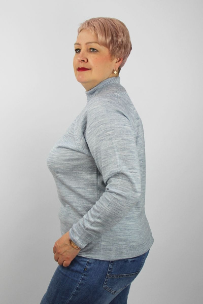 Демисезонный серый свитер прямого силуэта реглан Полесье С3316-15 5С1754-Д43 170,176 сумерки - фото 2