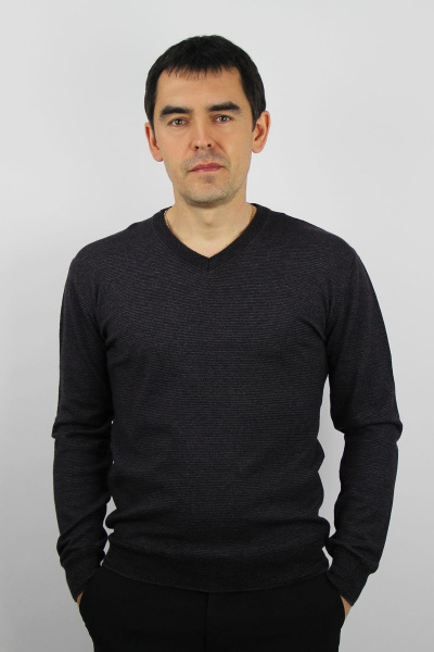 Джемпер из трикотажа с длинным рукавом и Y-образным вырезом второго слоя Полесье С5599-19 9С0255-Д43 182,188 баклажан - фото 1