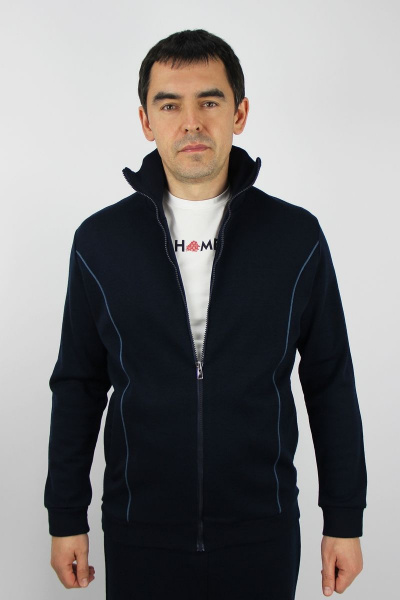 спорт костюм брюк и жакета из шерсти и трикотажа с рельефами Полесье С6473-18 8С0593-Д43 170 м.синий - фото 3