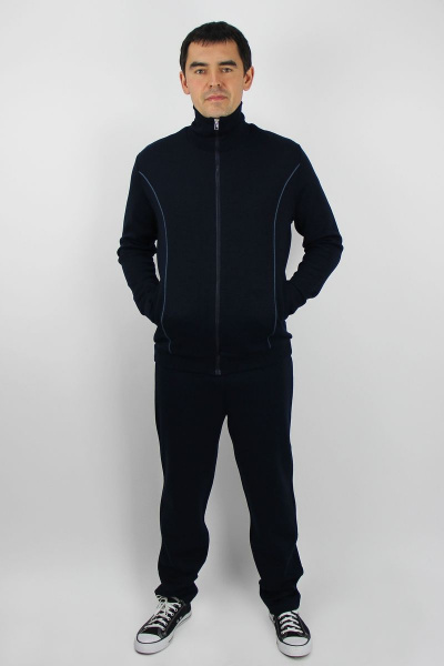 спорт костюм брюк и жакета из шерсти и трикотажа с рельефами Полесье С6473-18 8С0593-Д43 176 м.синий - фото 1