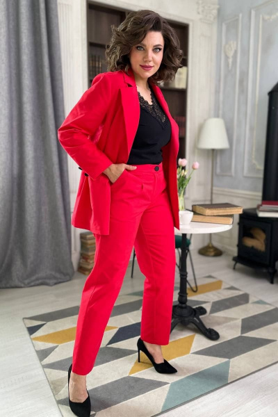Брюки, жакет Rumoda 2073 красный - фото 7