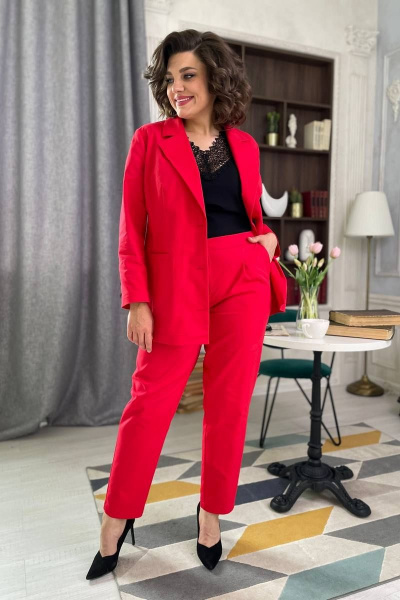 Брюки, жакет Rumoda 2073 красный - фото 3