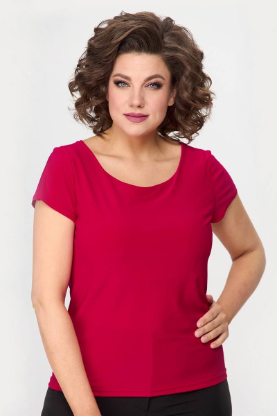 Майка приталенная из трикотажа для спорта и прогулок Zlata 4401 красный - фото 5