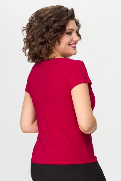 Майка приталенная из трикотажа для спорта и прогулок Zlata 4401 красный - фото 6