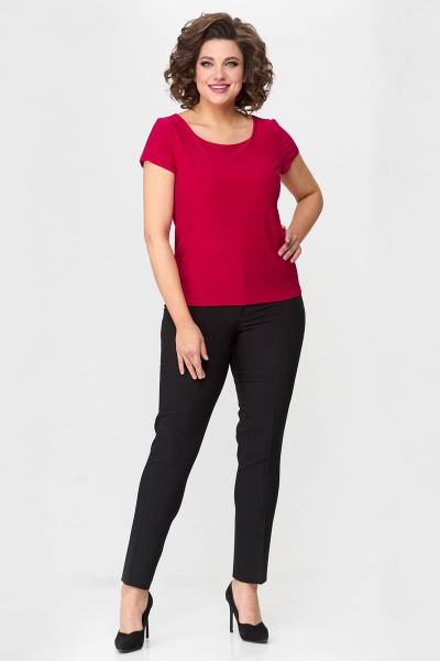 Майка приталенная из трикотажа для спорта и прогулок Zlata 4401 красный - фото 1