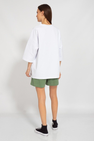 Летний оверсайз костюм с шортами и свитшотом из хлопка Kivviwear 30903091.12 - фото 8