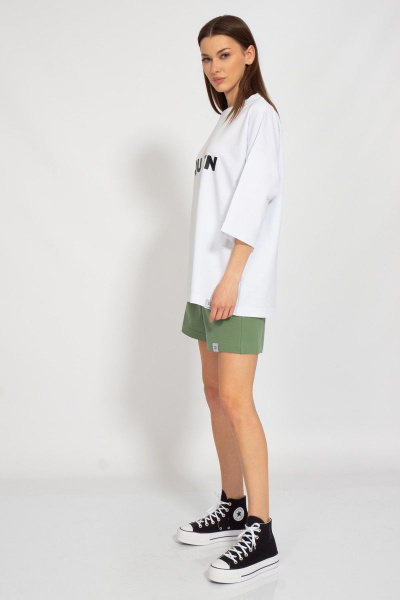 Летний оверсайз костюм с шортами и свитшотом из хлопка Kivviwear 30903091.12 - фото 7