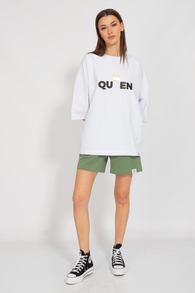 Летний оверсайз костюм с шортами и свитшотом из хлопка Kivviwear 30903091.12 - фото 5