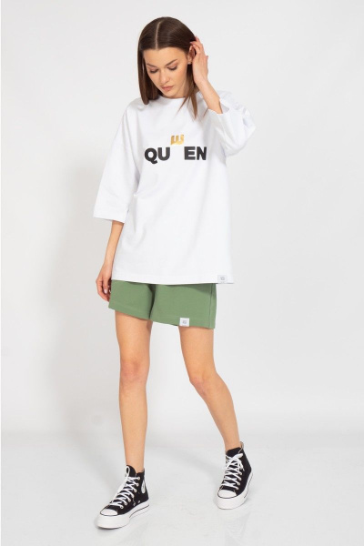 Летний оверсайз костюм с шортами и свитшотом из хлопка Kivviwear 30903091.12 - фото 4