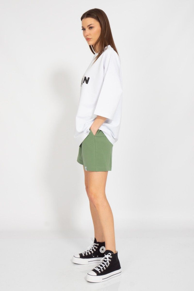 Летний оверсайз костюм с шортами и свитшотом из хлопка Kivviwear 30903091.12 - фото 3