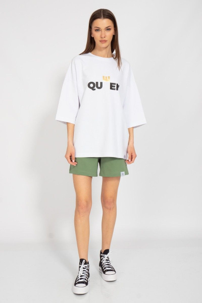 Летний оверсайз костюм с шортами и свитшотом из хлопка Kivviwear 30903091.12 - фото 2