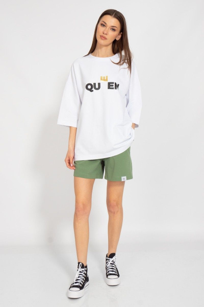 Летний оверсайз костюм с шортами и свитшотом из хлопка Kivviwear 30903091.12 - фото 1