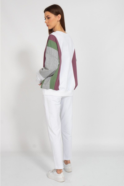 Демисезонный костюм из хлопка с мутицветными свитшотами Kivviwear 31063109.03 - фото 6