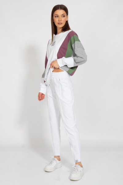 Демисезонный костюм из хлопка с мутицветными свитшотами Kivviwear 31063109.03 - фото 4