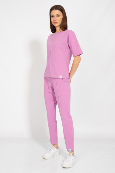 Летний спортивный костюм с кантом и нежной тканью из хлопка Kivviwear 40363040.05 - фото 3