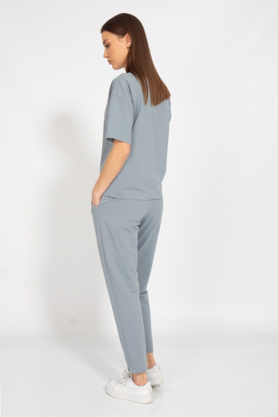 Летний спортивный костюм с кантом и нежной тканью из хлопка Kivviwear 40363040.06 - фото 5