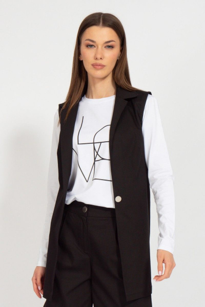 Жилет джинсовый прилегающего силуэта из хлопка Kivviwear 4067.14 - фото 1