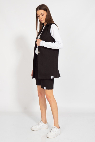 Джинсовый костюм жилет и шорты для повседневного стиля Kivviwear 40673071.14 - фото 7