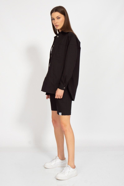 Рубашка свободного кроя из джинса и хлопка для офиса Kivviwear 4100.19 - фото 8