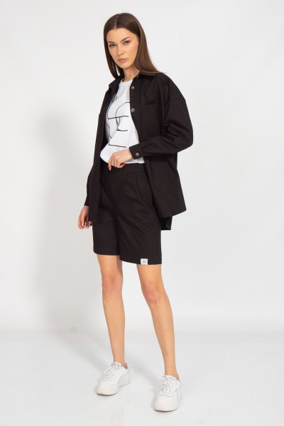 Рубашка свободного кроя из джинса и хлопка для офиса Kivviwear 4100.19 - фото 4