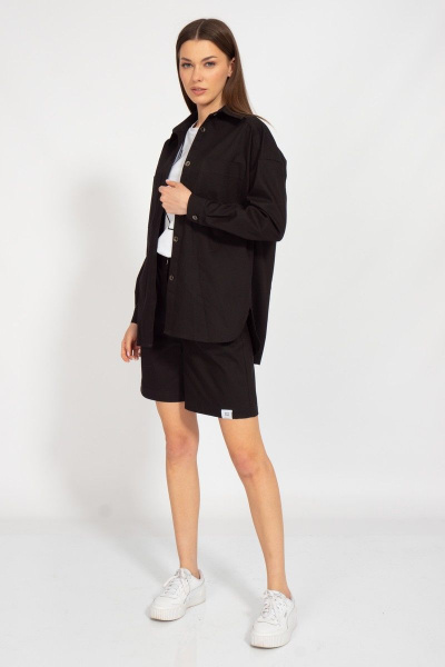 Джинсовый костюм рубашка и шорты для ежедневноности Kivviwear 41003071.14 - фото 1