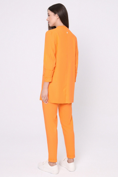 Кэжуал оранжевый жакет из льняной ткани Панда 444933 оранжевый - фото 2